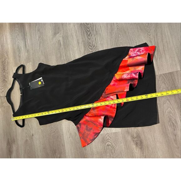 LiLY NOCHES NWT Wearable Art Black Ruffle "Guajira" Dress, Sz Large, MSRP $298 - Picture 5 of 12